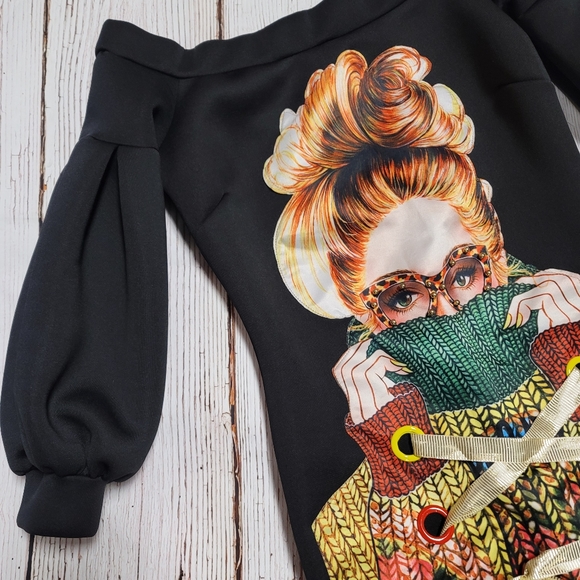 Chic Day & Night Funky Cool off the shoulder Dress - Picture 2 of 8